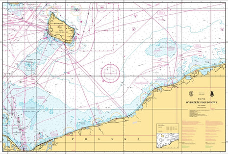 Map of Southern Baltic, Hydrographic Office of the Polish Navy